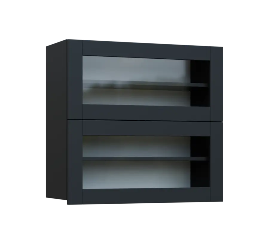 SIHVV - 8S horní skříňka, 2 výklopy, prosklená, 750x800x300, antracit