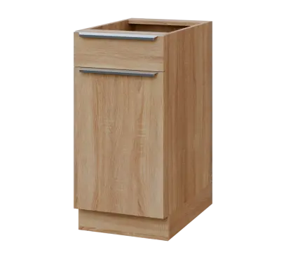 SIS - 4DZ spodní skříňka, 1-dveřová, 1-zásuvková, levá, 870x400x600, dub bardolino