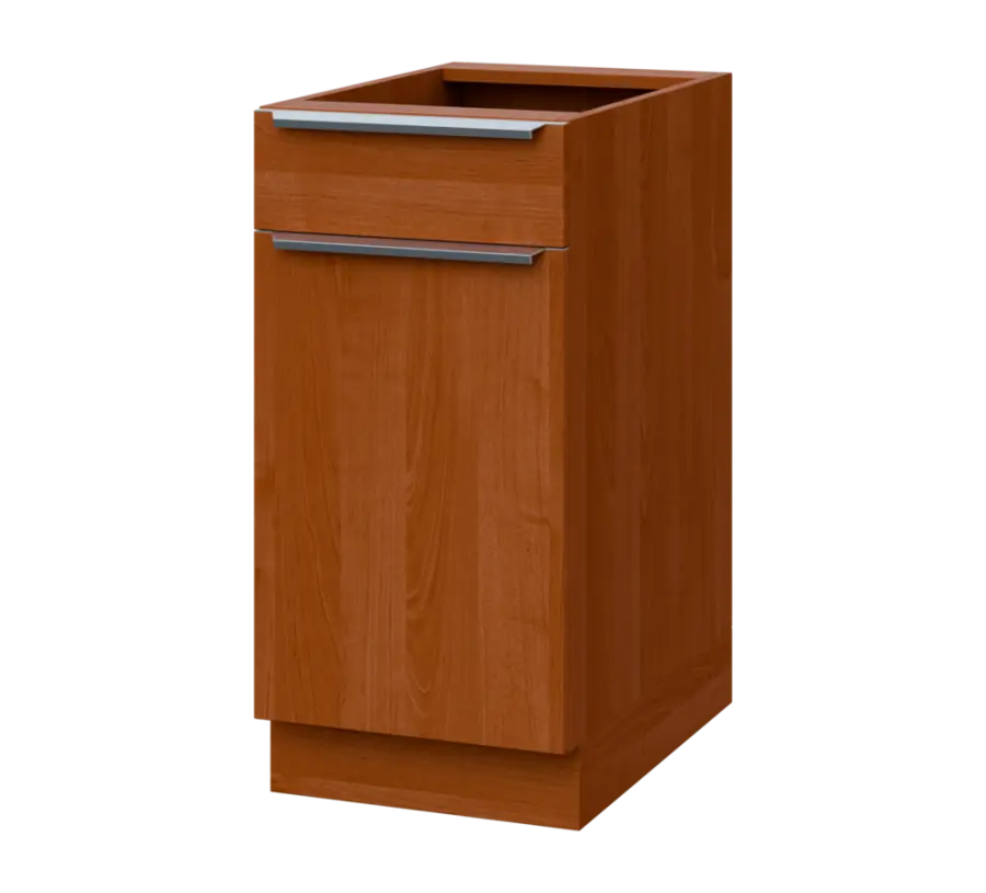 SIS - 4DZ spodní skříňka, 1-dveřová, 1-zásuvková, levá, 870x400x600, olše jantar