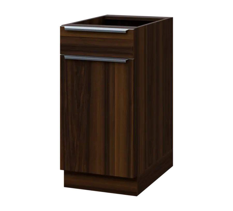 SIS - 4DZ spodní skříňka, 1-dveřová, 1-zásuvková, levá, 870x400x600, ořech královský