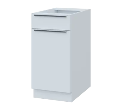 SIS - 4DZ spodní skříňka, 1-dveřová, 1-zásuvková, levá, 870x400x600, bílá