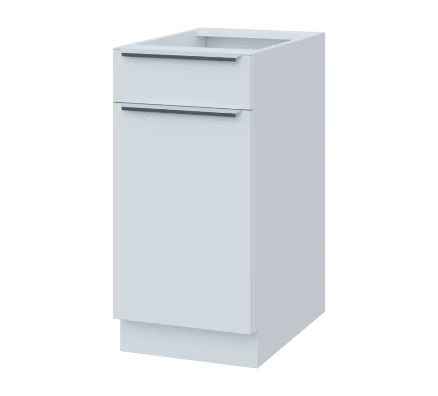 SIS - 4DZ spodní skříňka, 1-dveřová, 1-zásuvková, levá, 870x400x600, bílá