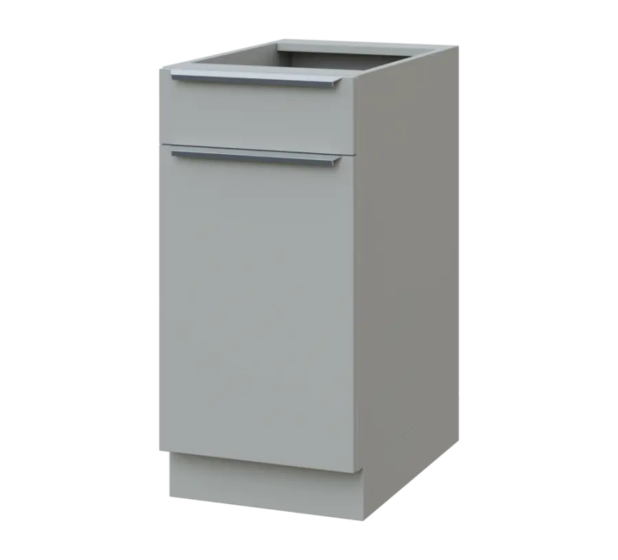 SIS - 4DZ spodní skříňka, 1-dveřová, 1-zásuvková, levá, 870x400x600, šedá