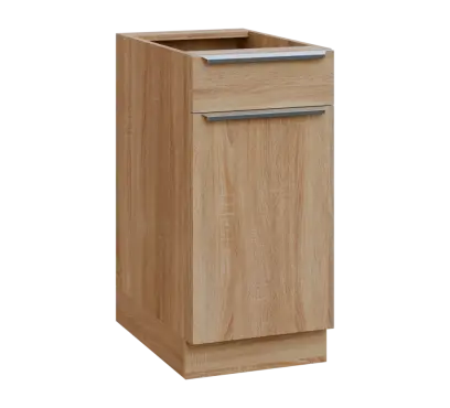 SIS - 4DZ spodní skříňka, 1-dveřová, 1-zásuvková, pravá, 870x400x600, dub bardolino