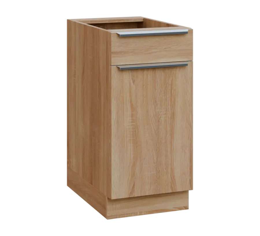 SIS - 4DZ spodní skříňka, 1-dveřová, 1-zásuvková, pravá, 870x400x600, dub bardolino