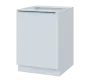 SIS - 6D spodní skříňka, 1-dveřová, levá, 870x600x600, bílá