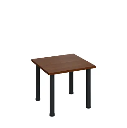 G-43 Konferenční stolek 600 x 600 mm, deska 25 mm, ořech královský / nohy černé RAL9005