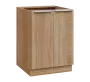 SIS - 6D2 spodní skříňka, 2-dveřová, 870x600x600, dub bardolino