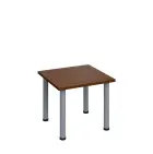 G-43 Konferenční stolek 600 x 600 mm, deska 25 mm, ořech královský / nohy stříbrné RAL9006