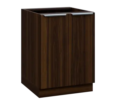 SIS - 6D2 spodní skříňka, 2-dveřová, 870x600x600, ořech královský