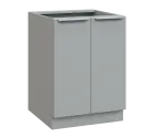 SIS - 6D2 spodní skříňka, 2-dveřová, 870x600x600, šedá