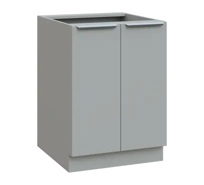 SIS - 6D2 spodní skříňka, 2-dveřová, 870x600x600, šedá