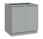 SIS - 8D spodní skříňka, 2-dveřová, 870x800x600, šedá