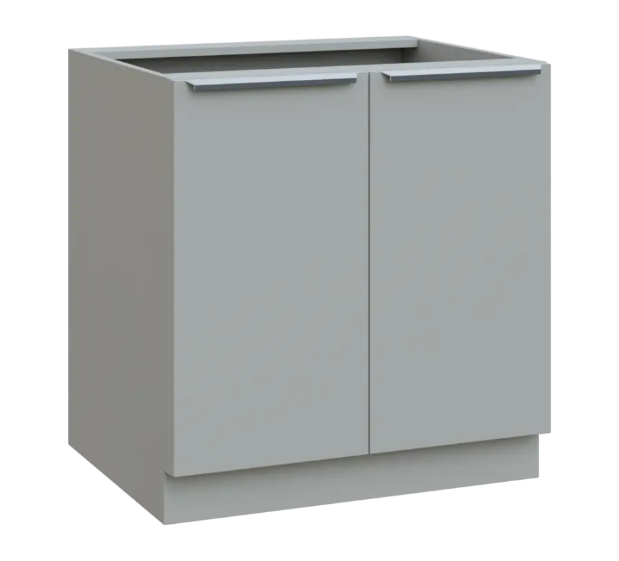 SIS - 8D spodní skříňka, 2-dveřová, 870x800x600, šedá