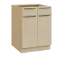 SIS - 6DZ2 spodní skříňka, 2-dveřová, 2-zásuvková, 870x600x600, bříza světlá