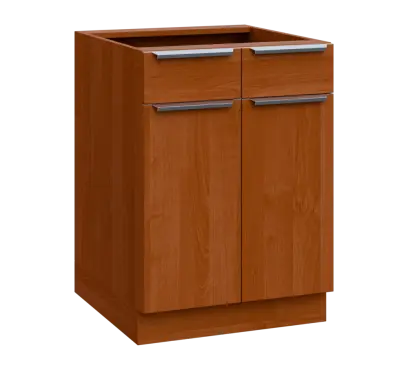 SIS - 6DZ2 spodní skříňka, 2-dveřová, 2-zásuvková, 870x600x600, olše jantar