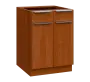 SIS - 6DZ2 spodní skříňka, 2-dveřová, 2-zásuvková, 870x600x600, olše jantar