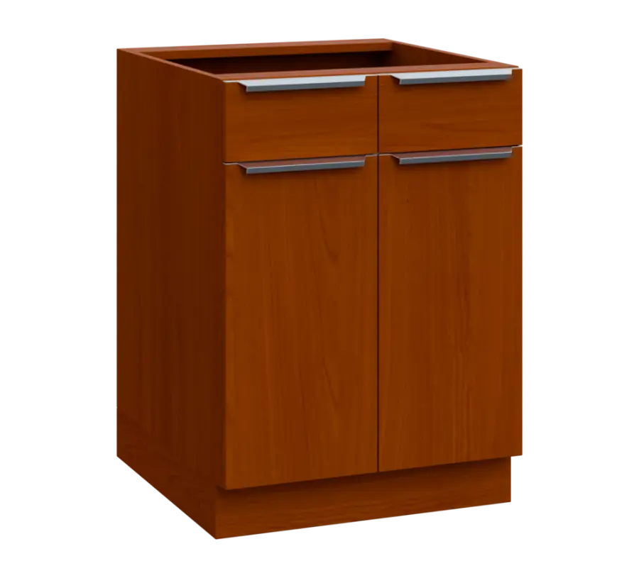 SIS - 6DZ2 spodní skříňka, 2-dveřová, 2-zásuvková, 870x600x600, třešeň šumavská