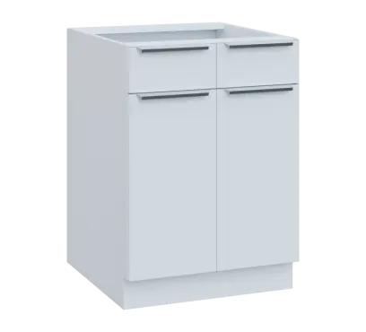 SIS - 6DZ2 spodní skříňka, 2-dveřová, 2-zásuvková, 870x600x600, bílá