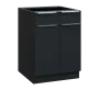 SIS - 6DZ2 spodní skříňka, 2-dveřová, 2-zásuvková, 870x600x600, antracit