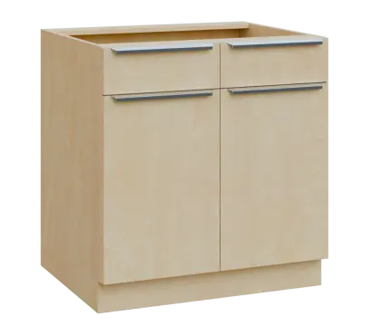 SIS - 8DZ2 spodní skříňka, 2-dveřová, 2-zásuvková, 870x800x600, bříza světlá