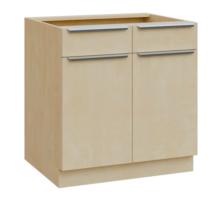 SIS - 8DZ2 spodní skříňka, 2-dveřová, 2-zásuvková, 870x800x600, bříza světlá