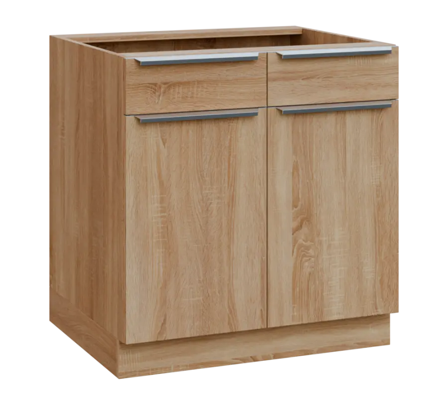 SIS - 8DZ2 spodní skříňka, 2-dveřová, 2-zásuvková, 870x800x600, dub bardolino