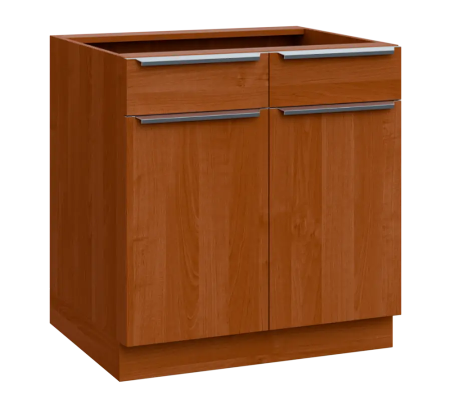 SIS - 8DZ2 spodní skříňka, 2-dveřová, 2-zásuvková, 870x800x600, olše jantar