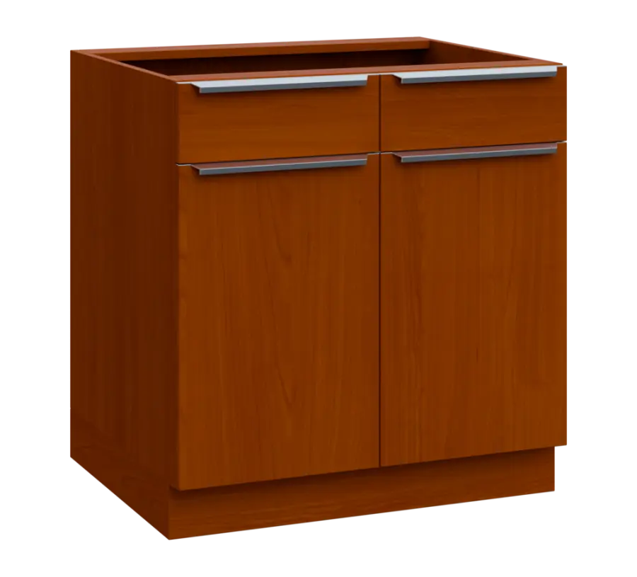 SIS - 8DZ2 spodní skříňka, 2-dveřová, 2-zásuvková, 870x800x600, třešeň šumavská