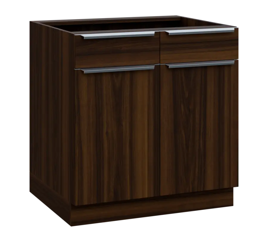 SIS - 8DZ2 spodní skříňka, 2-dveřová, 2-zásuvková, 870x800x600, ořech královský