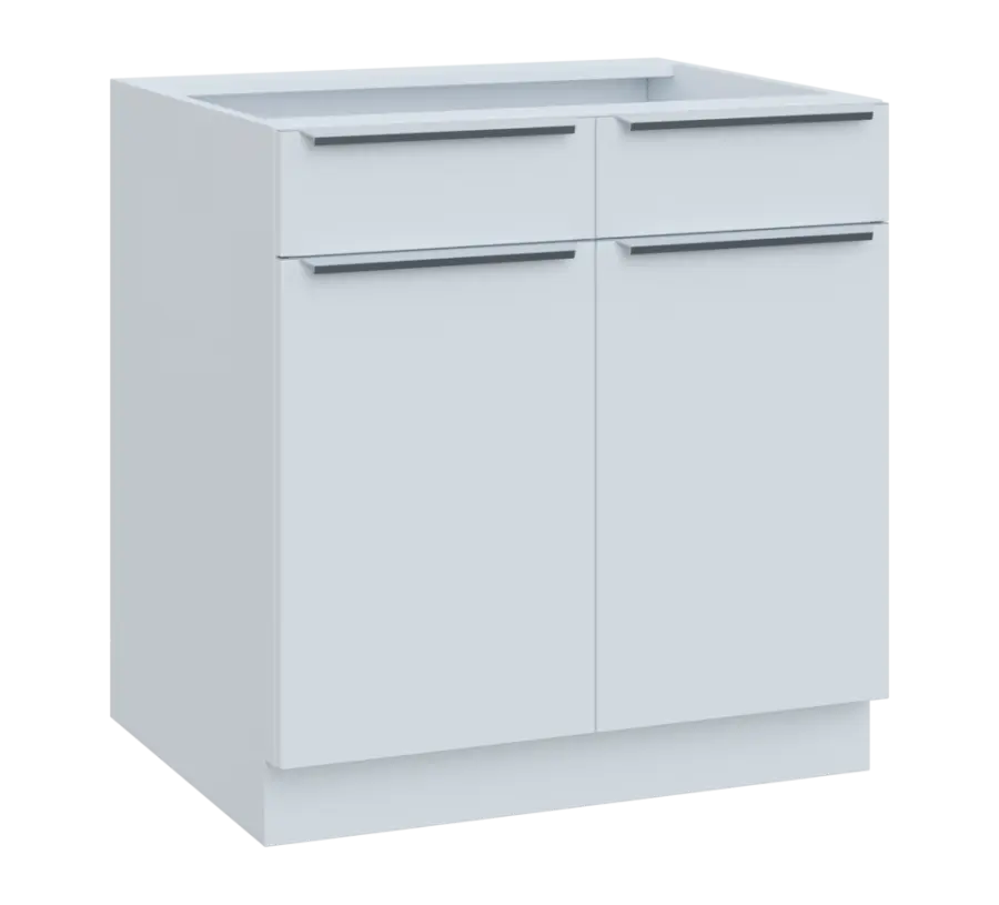 SIS - 8DZ2 spodní skříňka, 2-dveřová, 2-zásuvková, 870x800x600, bílá