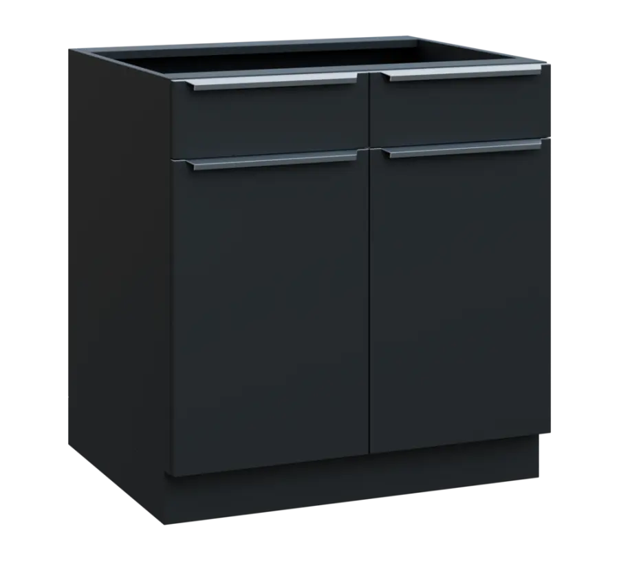 SIS - 8DZ2 spodní skříňka, 2-dveřová, 2-zásuvková, 870x800x600, antracit