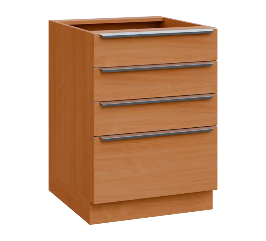 SIS - 6Z41 spodní skříňka, 4-zásuvková, 870x600x600, buk royal