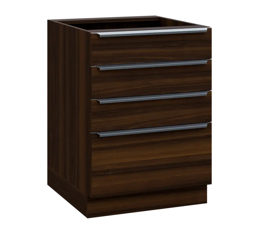 SIS - 6Z41 spodní skříňka, 4-zásuvková, 870x600x600, ořech královský