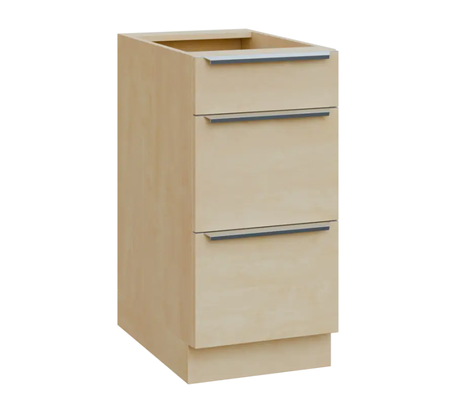 SIS - 4Z33 spodní skříňka, 3-zásuvková, 870x400x600, bříza světlá