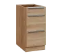 SIS - 4Z33 spodní skříňka, 3-zásuvková, 870x400x600, dub bardolino