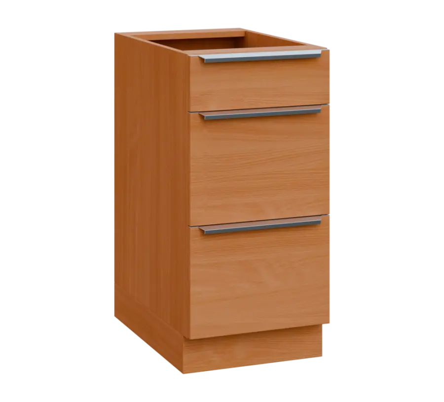 SIS - 4Z33 spodní skříňka, 3-zásuvková, 870x400x600, buk royal