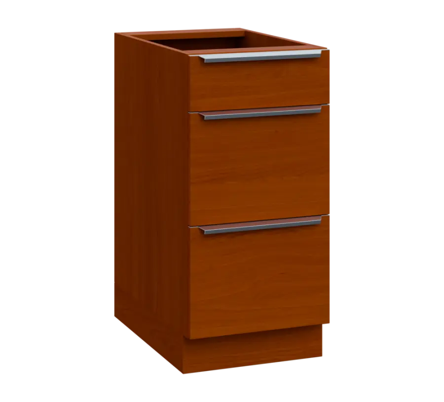 SIS - 4Z33 spodní skříňka, 3-zásuvková, 870x400x600, třešeň šumavská