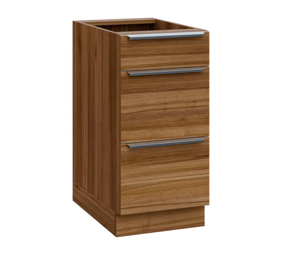 SIS - 4Z33 spodní skříňka, 3-zásuvková, 870x400x600, ořech světlý