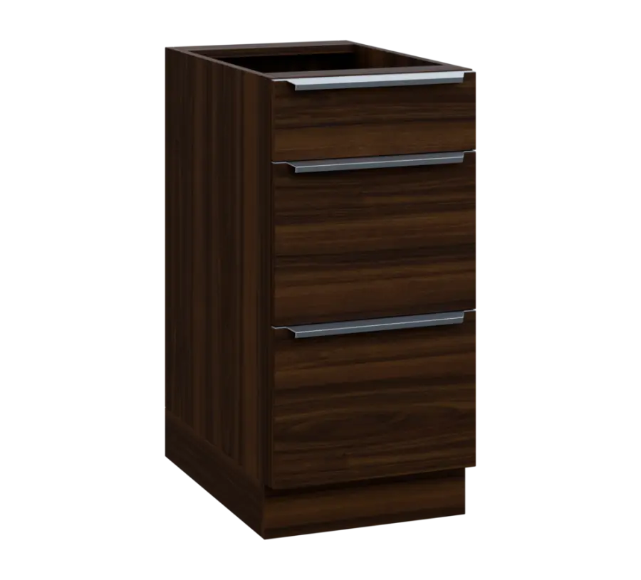 SIS - 4Z33 spodní skříňka, 3-zásuvková, 870x400x600, ořech královský