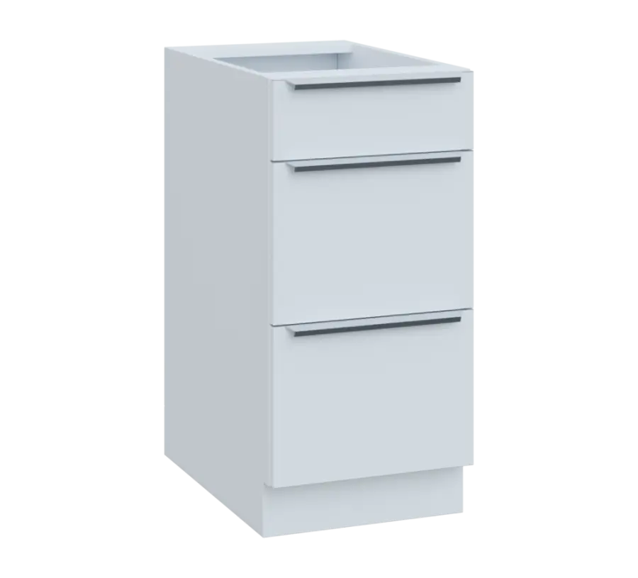 SIS - 4Z33 spodní skříňka, 3-zásuvková, 870x400x600, bílá