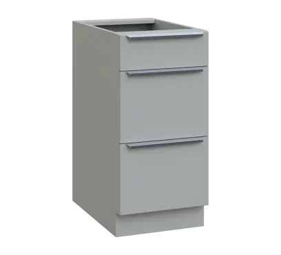 SIS - 4Z33 spodní skříňka, 3-zásuvková, 870x400x600, šedá