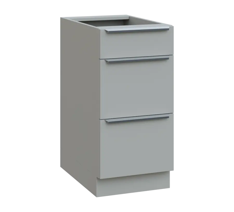 SIS - 4Z33 spodní skříňka, 3-zásuvková, 870x400x600, šedá