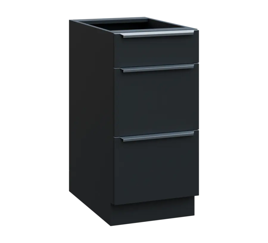 SIS - 4Z33 spodní skříňka, 3-zásuvková, 870x400x600, antracit