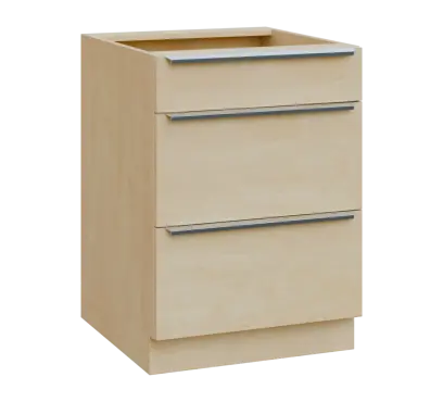 SIS - 6Z33 spodní skříňka, 3-zásuvková, 870x600x600, bříza světlá