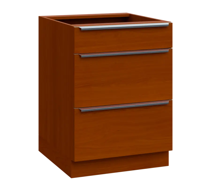 SIS - 6Z33 spodní skříňka, 3-zásuvková, 870x600x600, třešeň šumavská