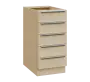 SIS - 4Z52 spodní skříňka, 5-zásuvková, 870x400x600, bříza světlá
