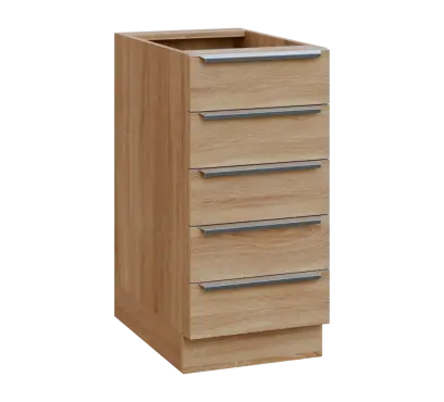 SIS - 4Z52 spodní skříňka, 5-zásuvková, 870x400x600, dub bardolino