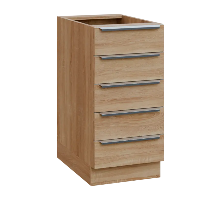 SIS - 4Z52 spodní skříňka, 5-zásuvková, 870x400x600, dub bardolino