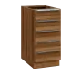 SIS - 4Z52 spodní skříňka, 5-zásuvková, 870x400x600, ořech světlý